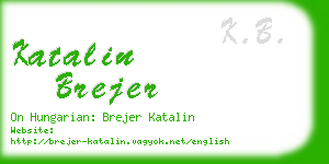 katalin brejer business card